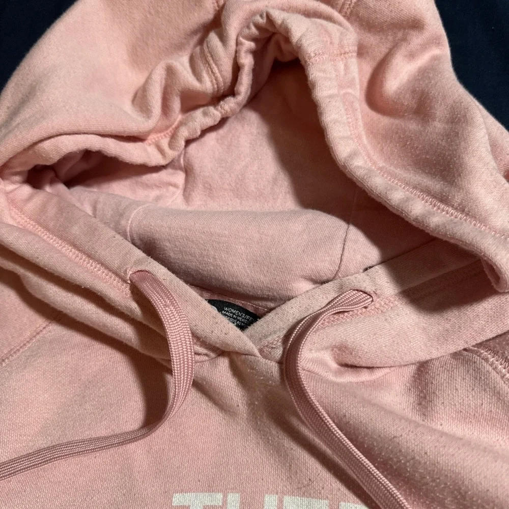 The North Face Hoodie Womens XL‎ Pink Logo Pullover Sweatshirt Outdoor - Picture 3 of 8